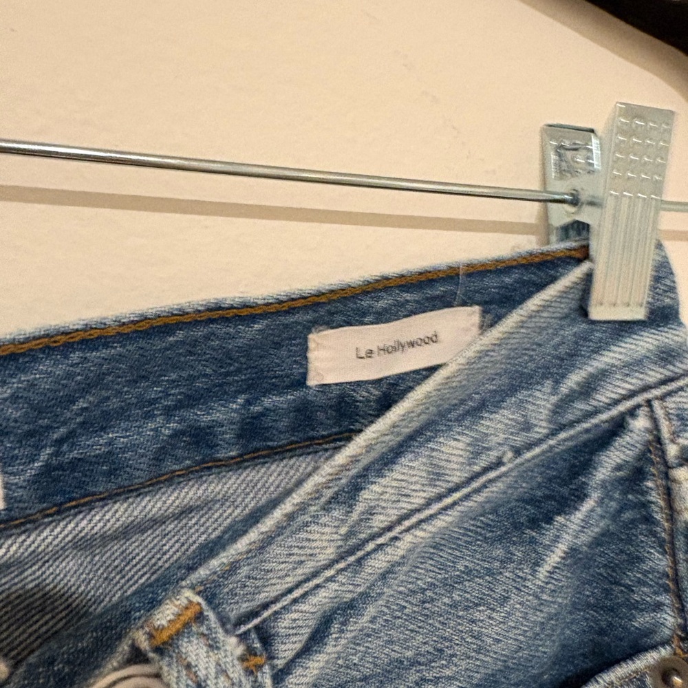 Frame Denim Faded Blue Cropped Jeans - Picture 3 of 7